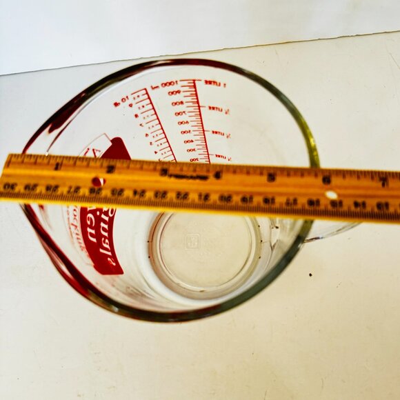 Vtg Anchor Hocking Red Label Oven Originals 4 cup 32oz Measuring Cup Glass - Picture 13 of 13